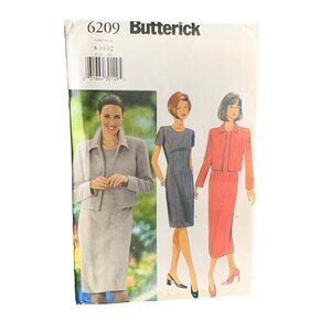 Butterick Misses Dress Jacket Sewing Pattern Sz 8-12 6209 - Uncut